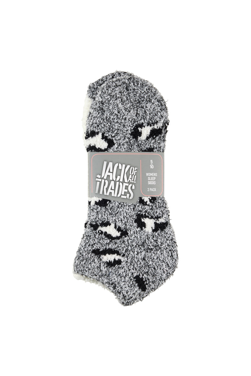 Fluffy Ankle Socks - 2 Pack
