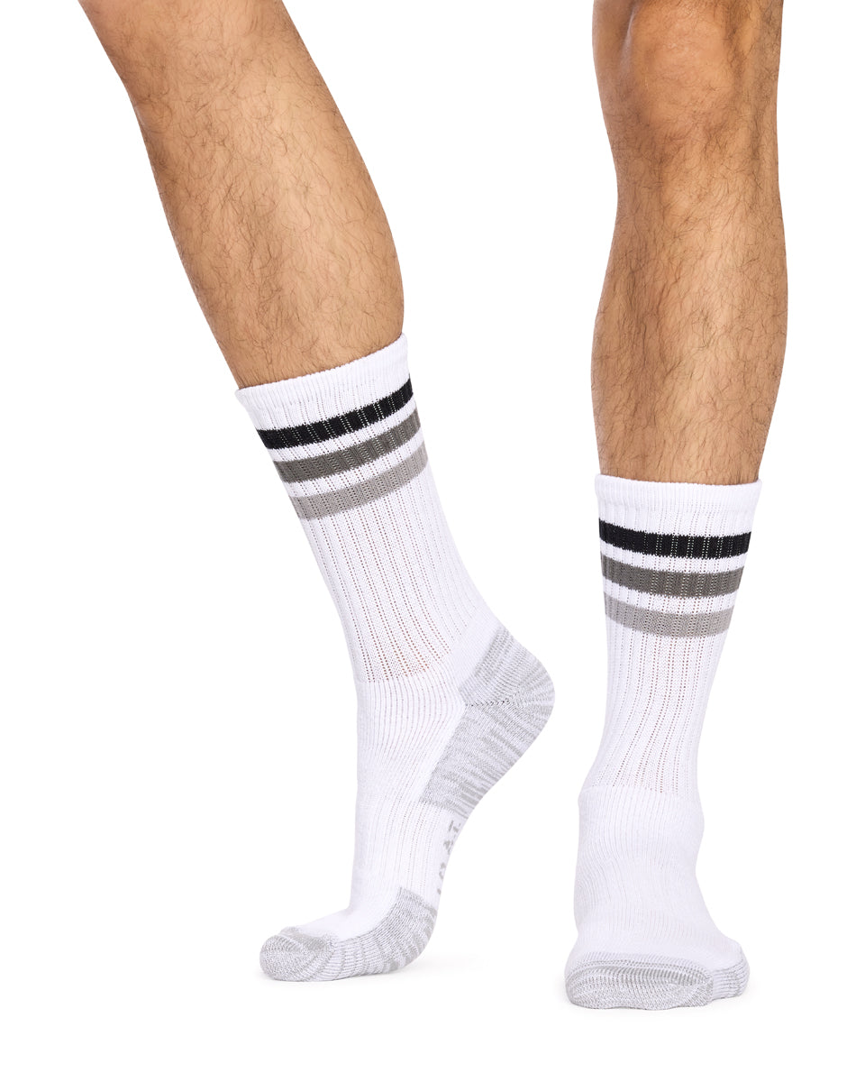 Reinforced Sport Crew - 3 Pack - Tonal Stripes