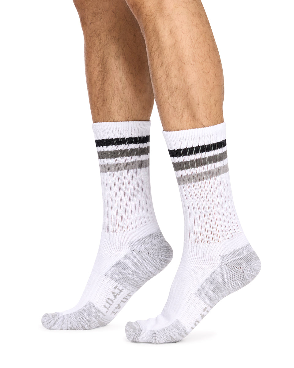 Reinforced Sport Crew - 3 Pack - Tonal Stripes