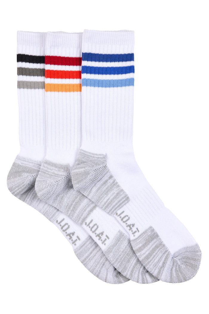 Reinforced Sport Crew - 3 Pack - Tonal Stripes