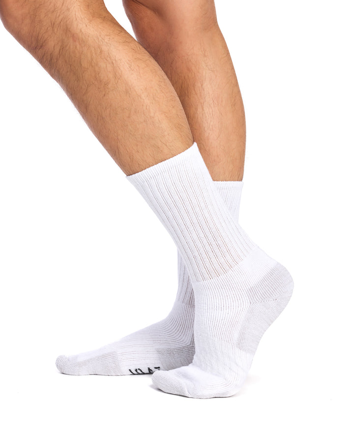 Reinforced Sport Crew - 3 Pack - White