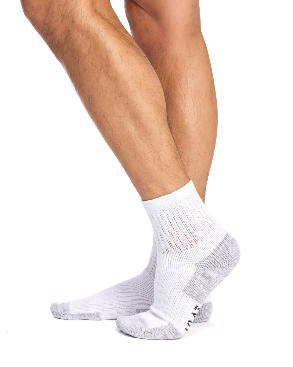 Reinforced Sport- Half Crew - 3 Pack- White