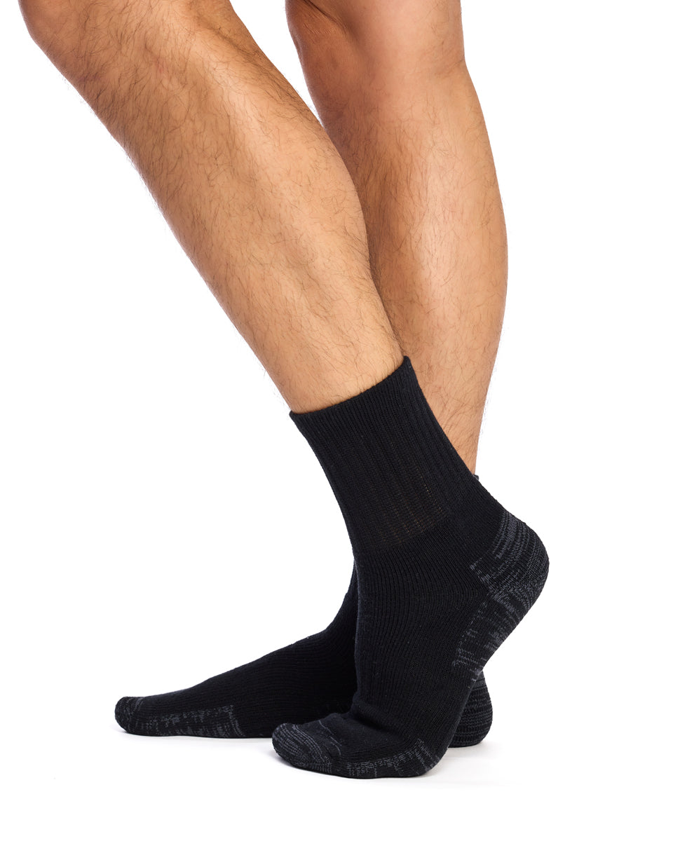 Reinforced Sport- Half Crew - 3 Pack- Black