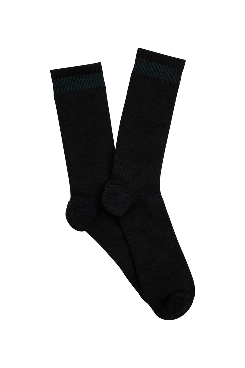 Women's Overlander® Merino Wool Lifestyle Crew Socks- Black