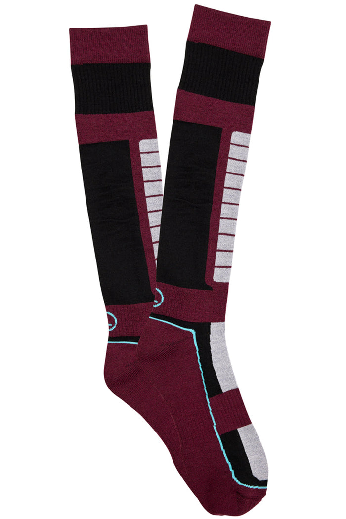 Merino Snowboard & Ski - Burgundy Melange