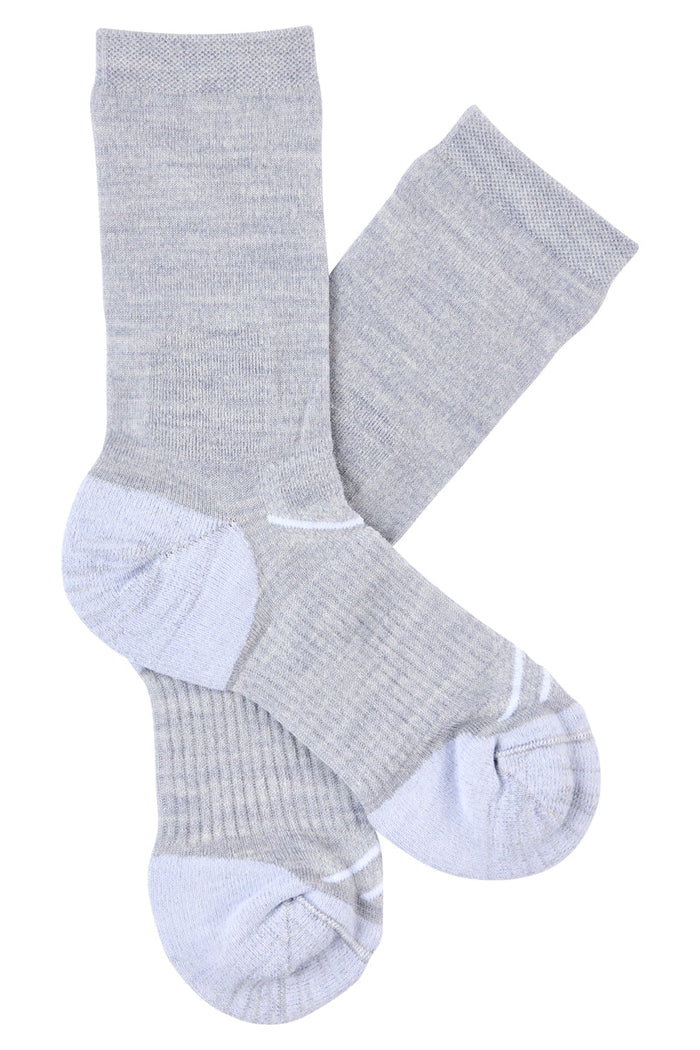 Merino Run Crew - Grey Melange