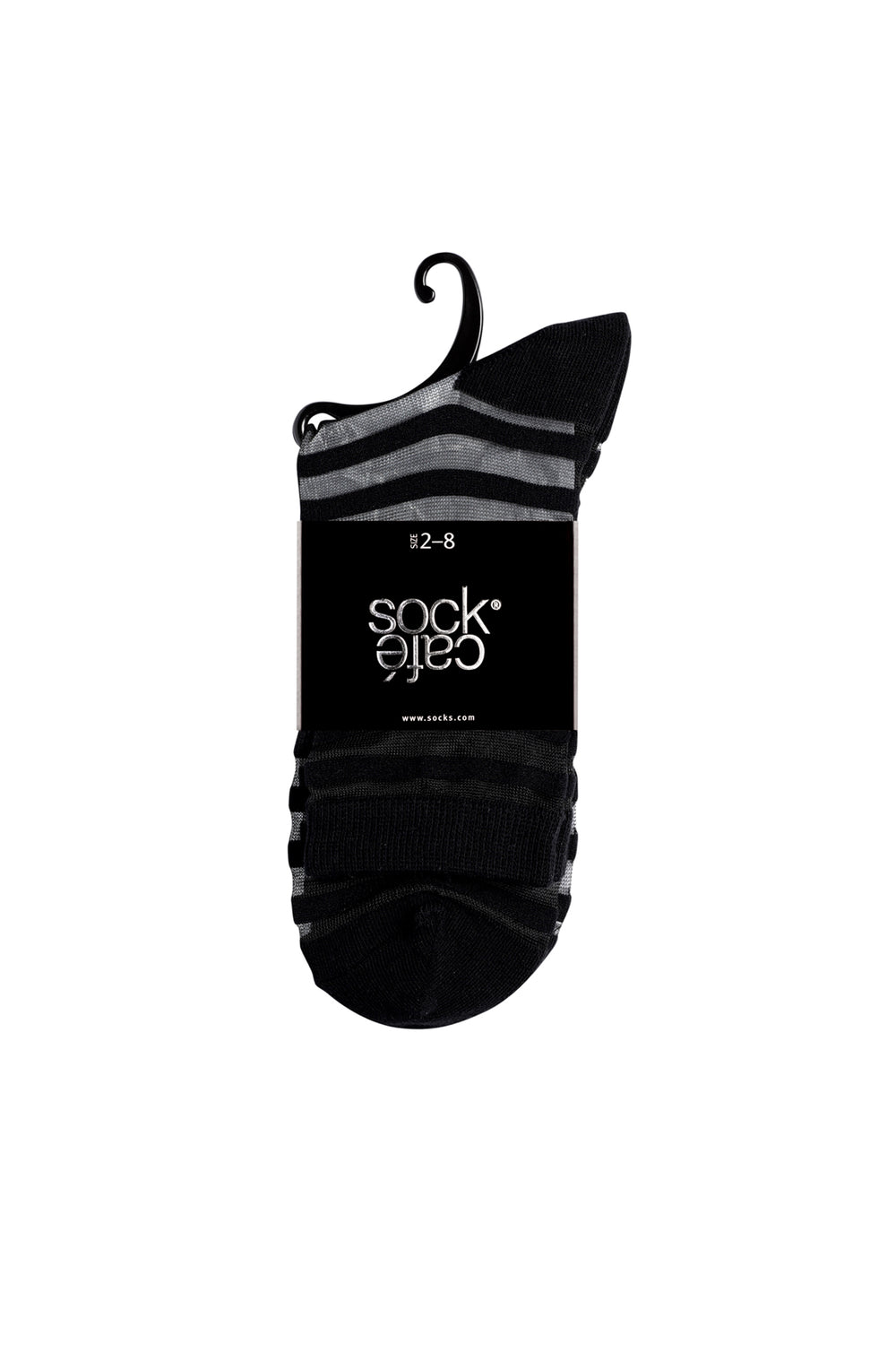 Sheer Socks - Stripe- Black