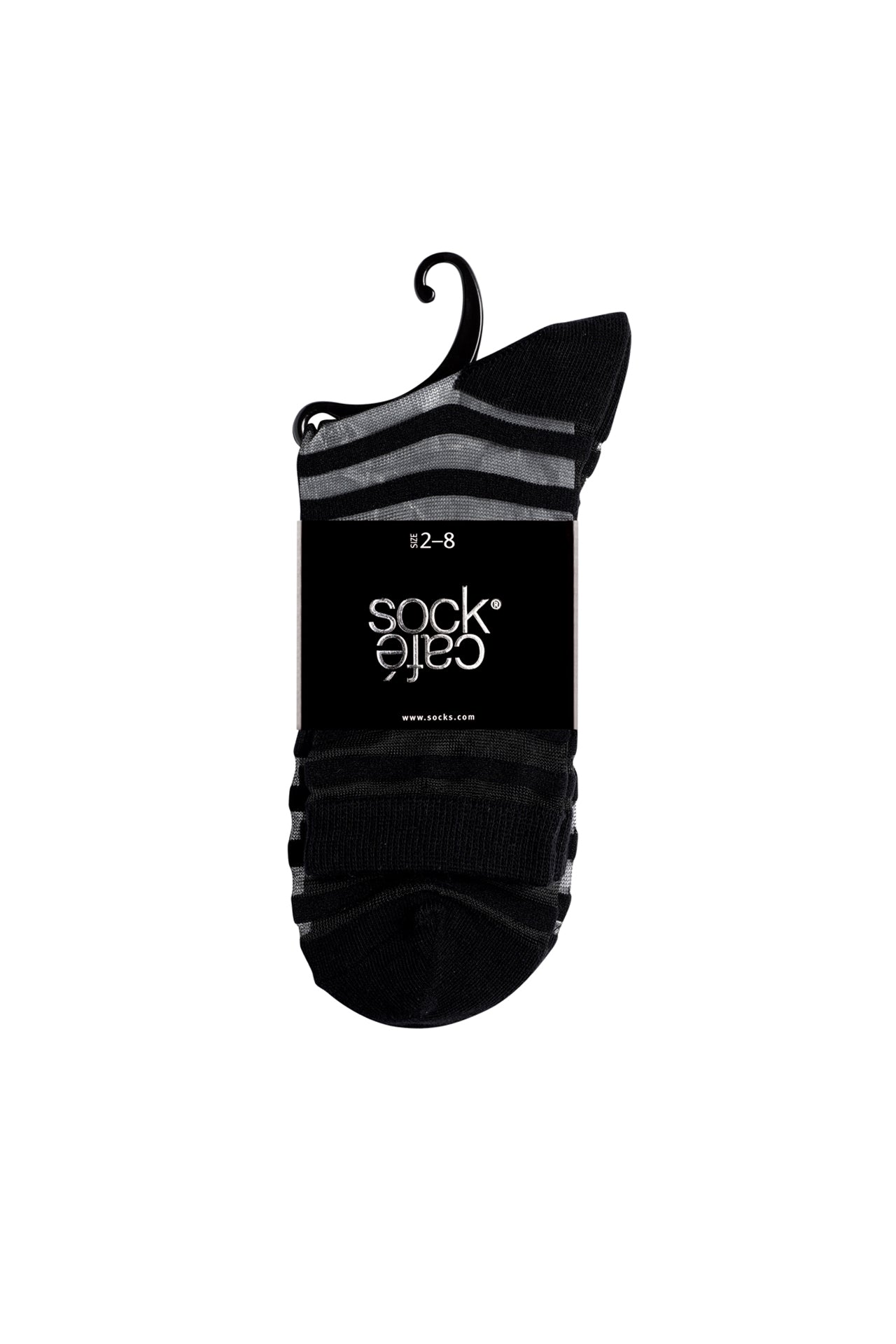 Sheer Socks - Stripe- Black