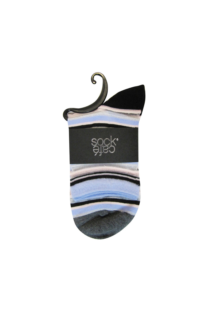 Sheer Socks- Metallic Stripe- Multicolour