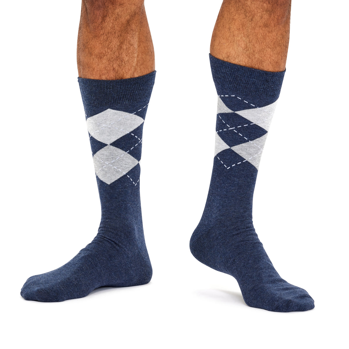Men's Fine Cotton Fashion Socks - Argyle