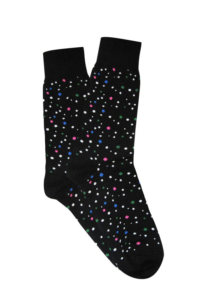 Men's Fine Cotton Fun Crew Socks - Confetti