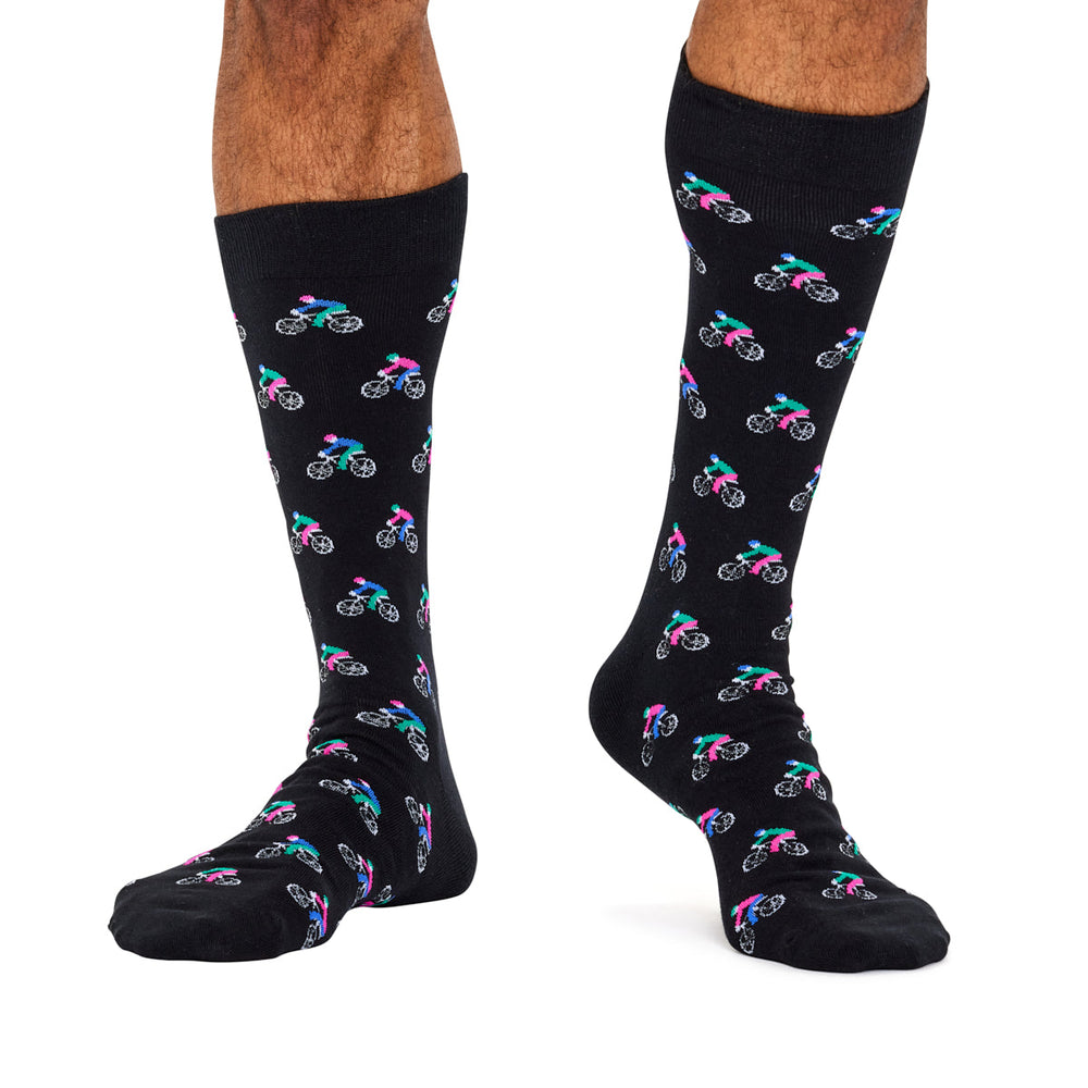 Men's Fine Cotton Fun Crew Socks