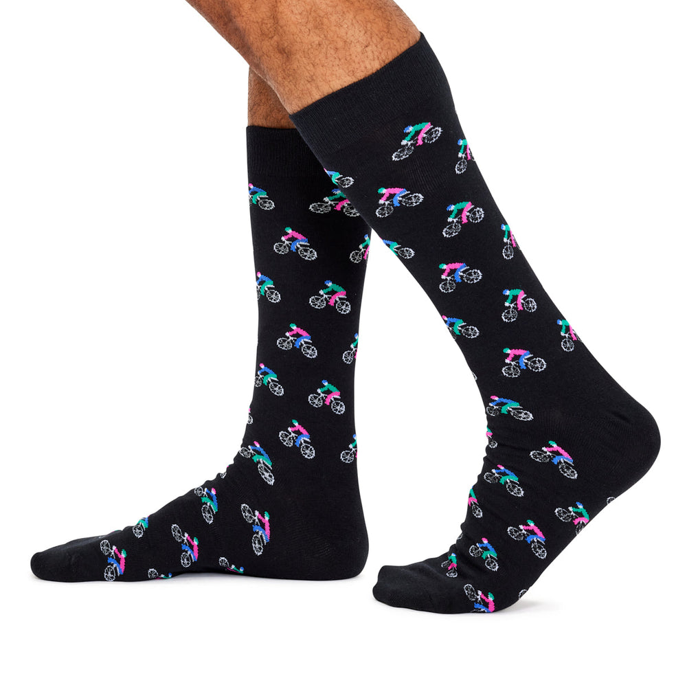 Men's Fine Cotton Fun Crew Socks
