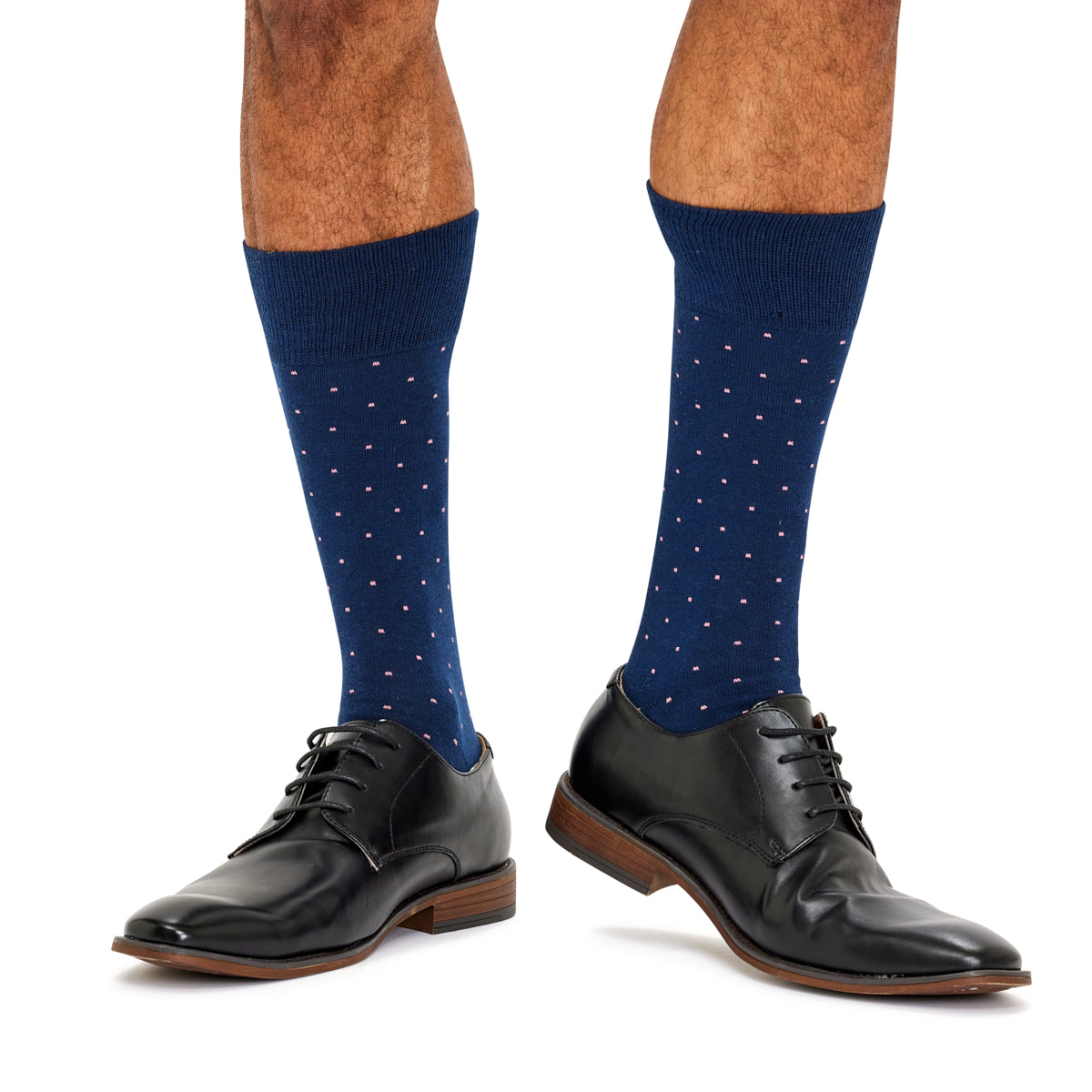 Men's Fine Cotton Fashion Socks - Brooklyn Block Navy