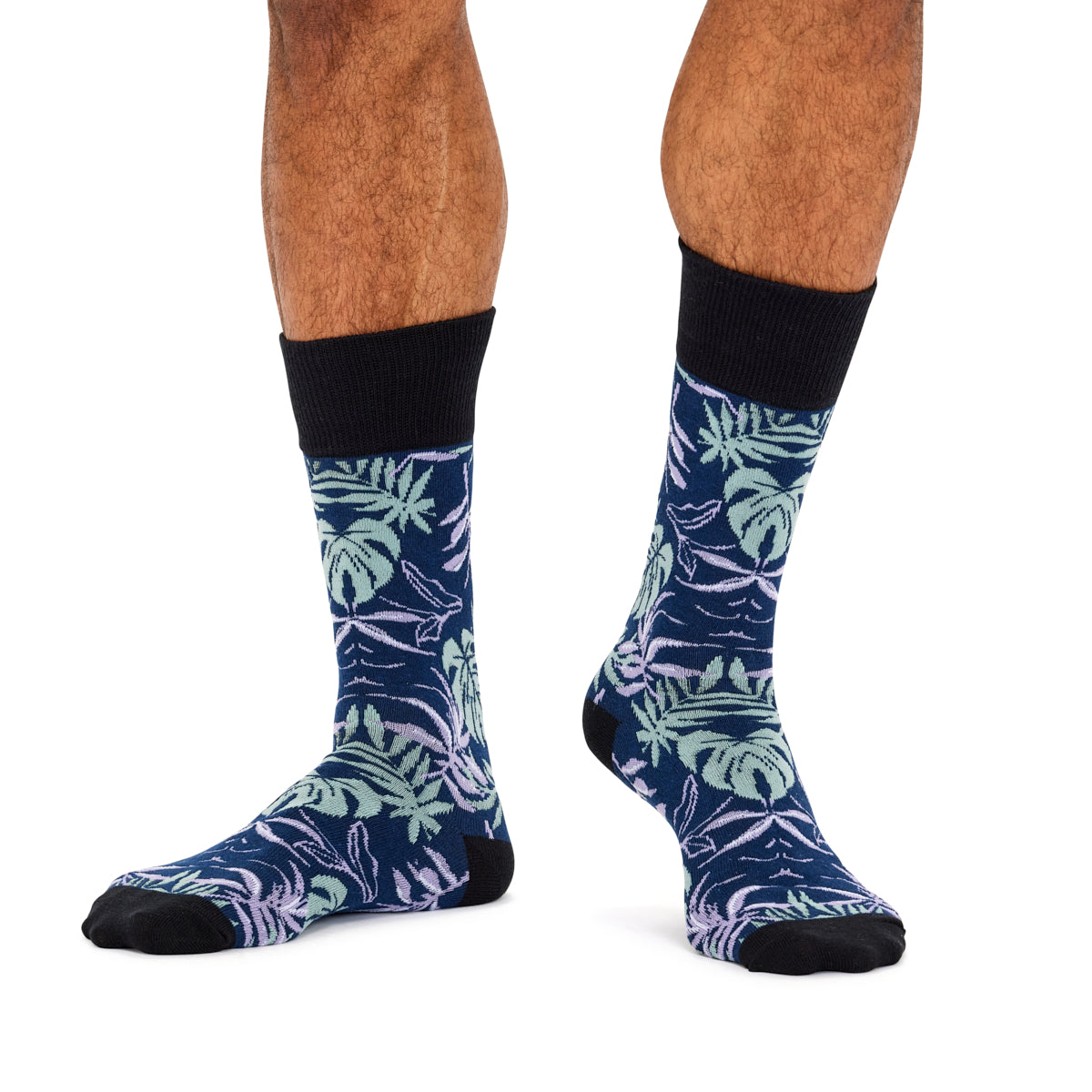 Men's Fine Cotton Fashion Socks - Panama Palm
