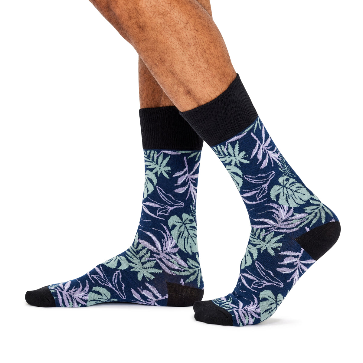 Men's Fine Cotton Fashion Socks - Panama Palm