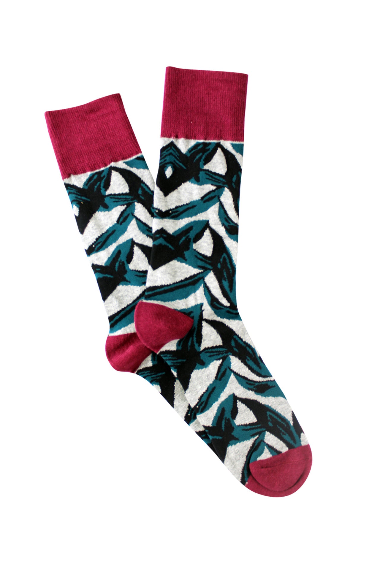 Men's Fine Cotton Fashion Socks - Lafayette Leaf