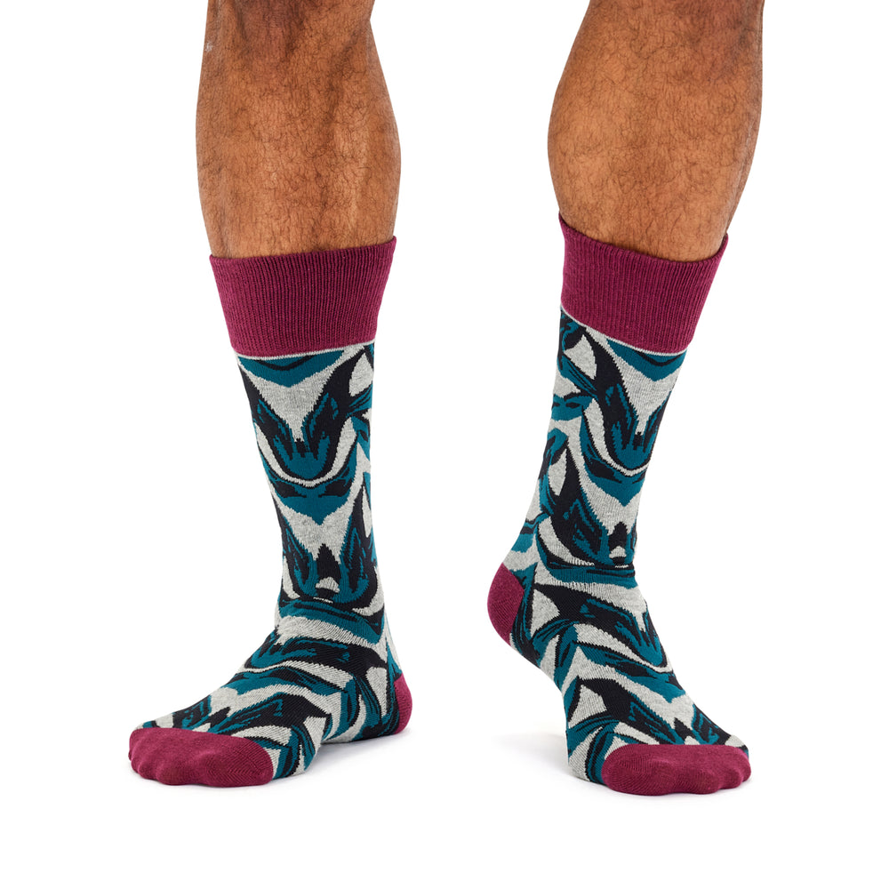 Men's Fine Cotton Fashion Socks - Lafayette Leaf