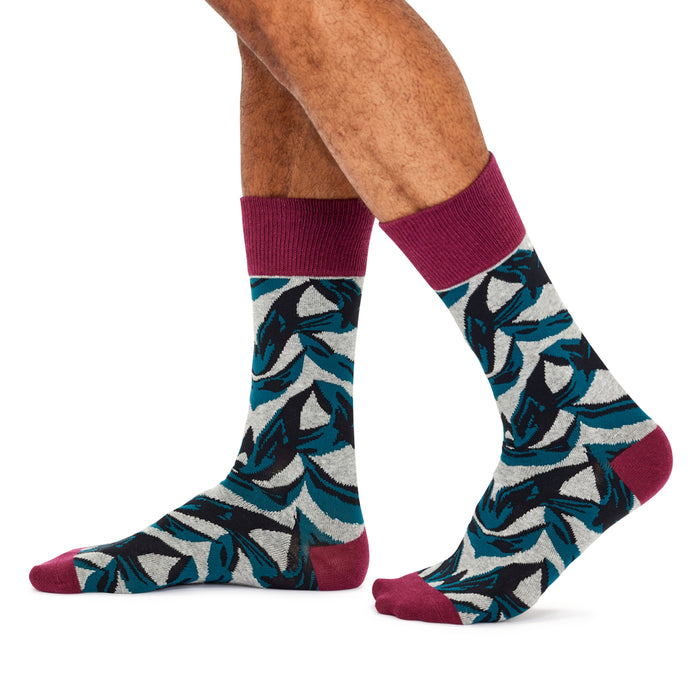 Men's Fine Cotton Fashion Socks - Lafayette Leaf