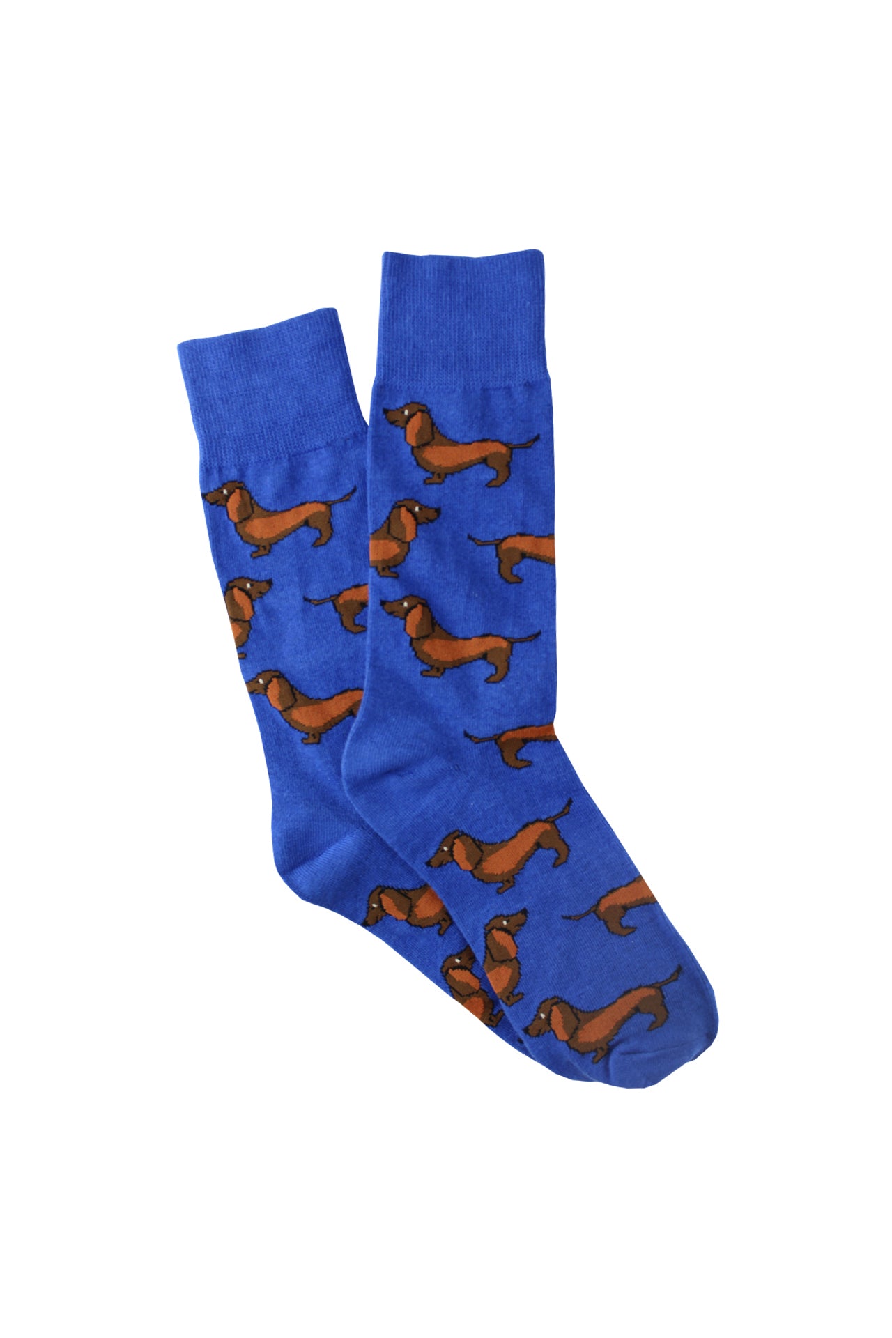 Men's & Women's Matching Pairs of Cotton Rich Crew Socks - Sausage Dog (Dachshund) Gift Box