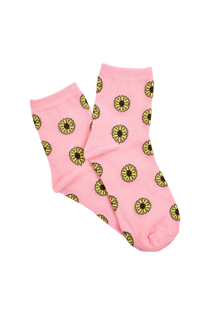 Women’s Fine Cotton Fashion Socks - Sunflowers