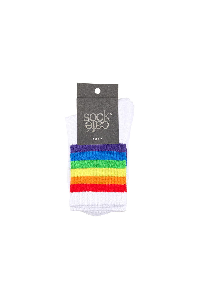 Pride Sporty Quarter Socks- White