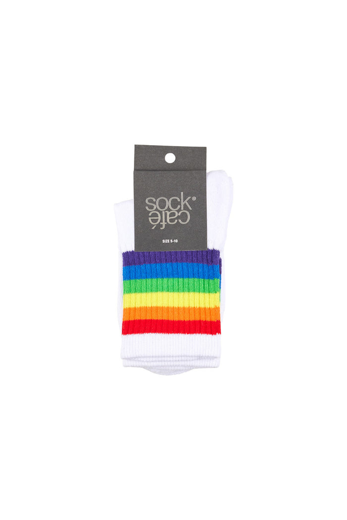 Pride Sporty Quarter Socks- White