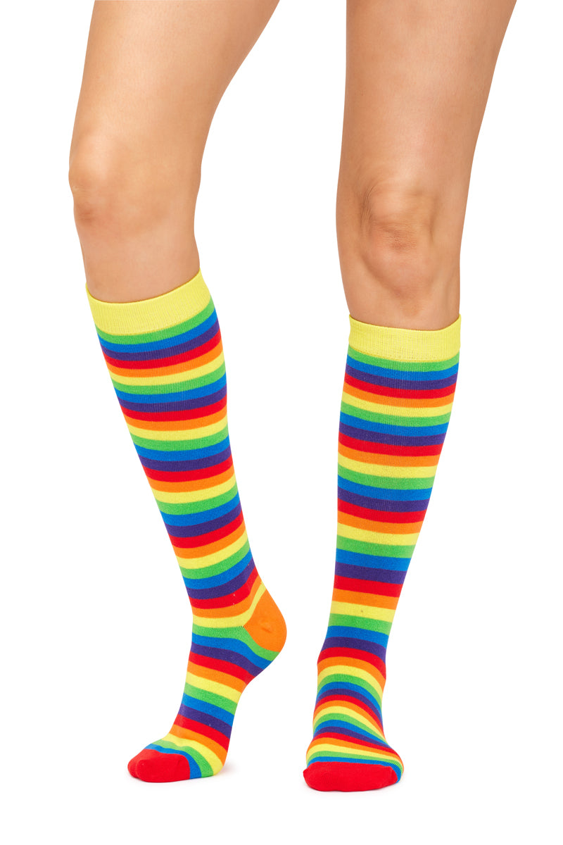 Knee High Socks - Rainbow Stripes