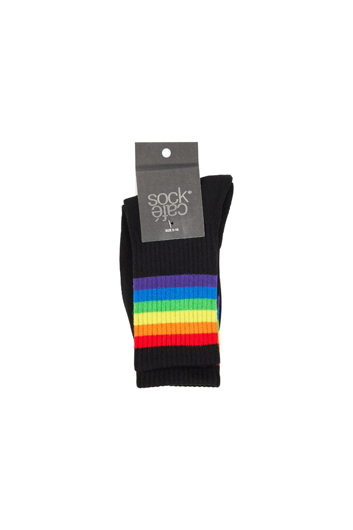 Pride Sporty Crew Socks-Black