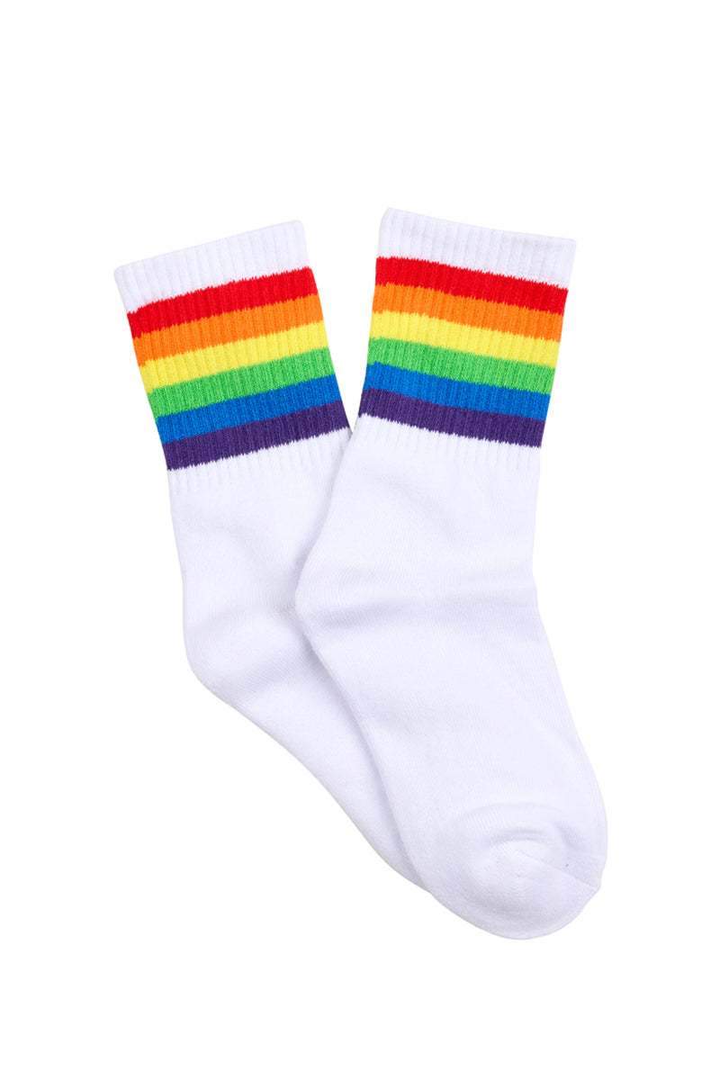 Pride Sporty Quarter Socks- White