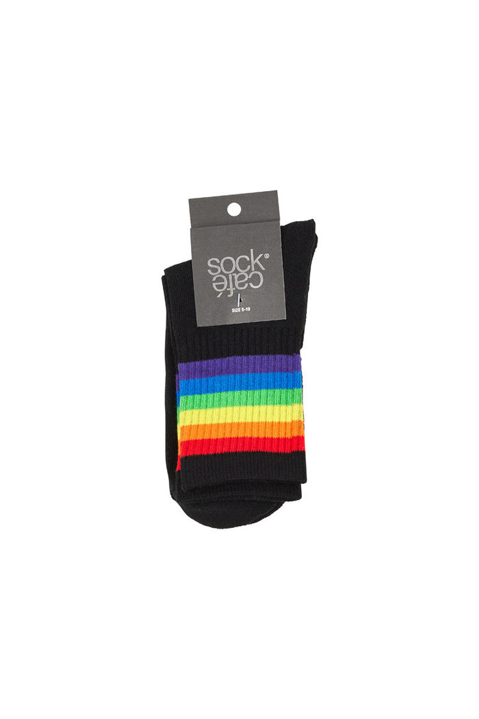 Pride Sporty Quarter Socks- Black