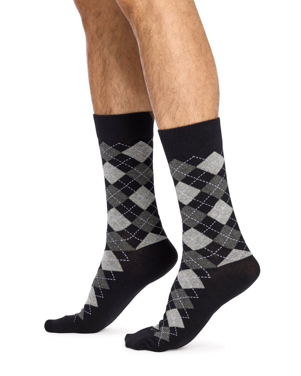 Argyle Crew Socks- 3 Pack