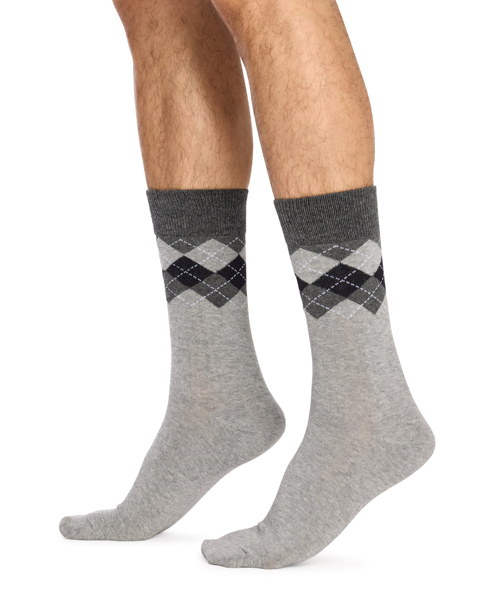 Argyle Crew Socks- 3 Pack