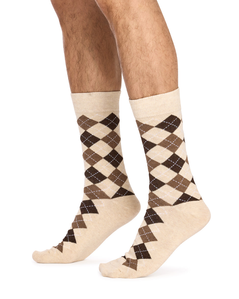 Argyle Crew Socks- 3 Pack