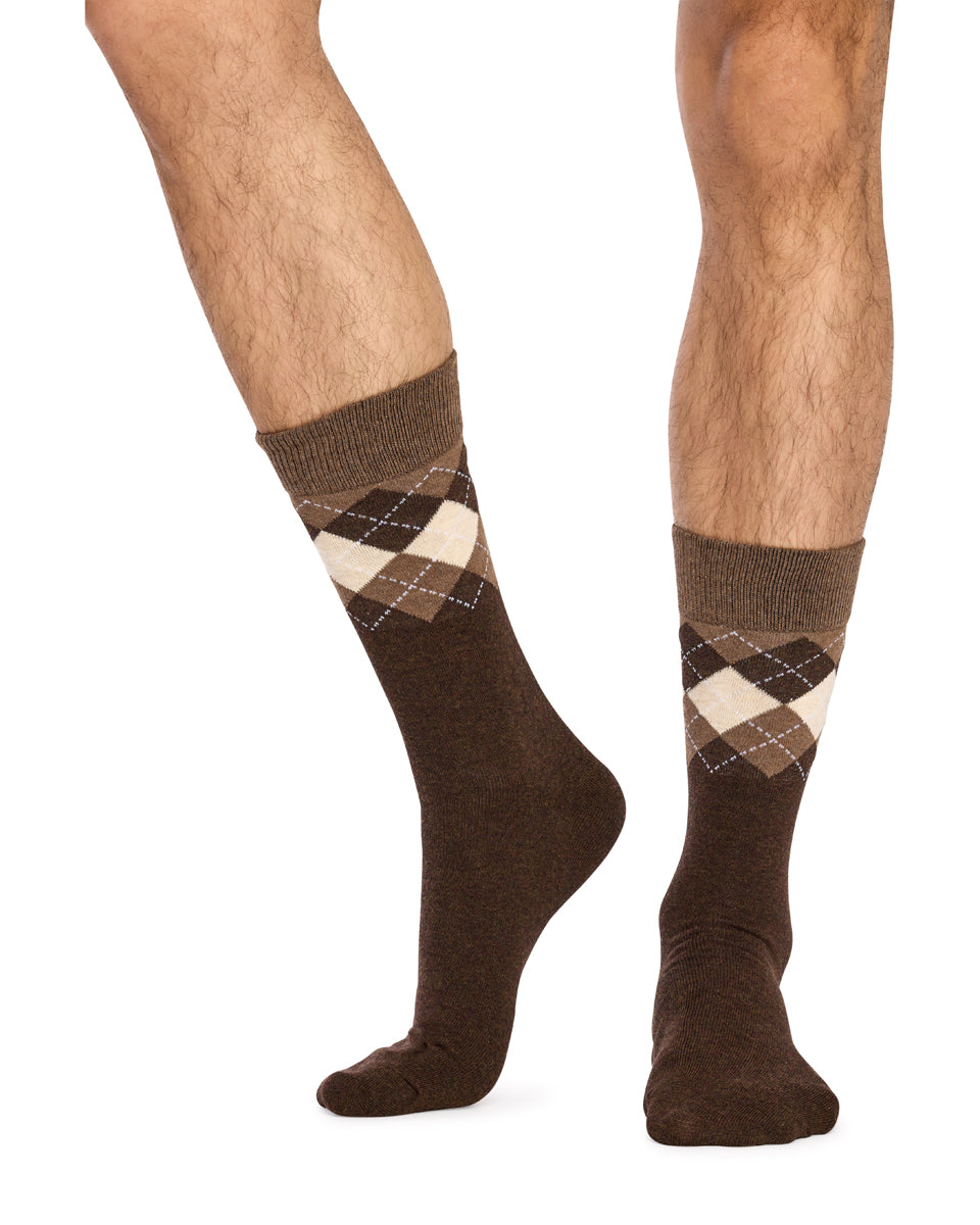 Argyle Crew Socks- 3 Pack