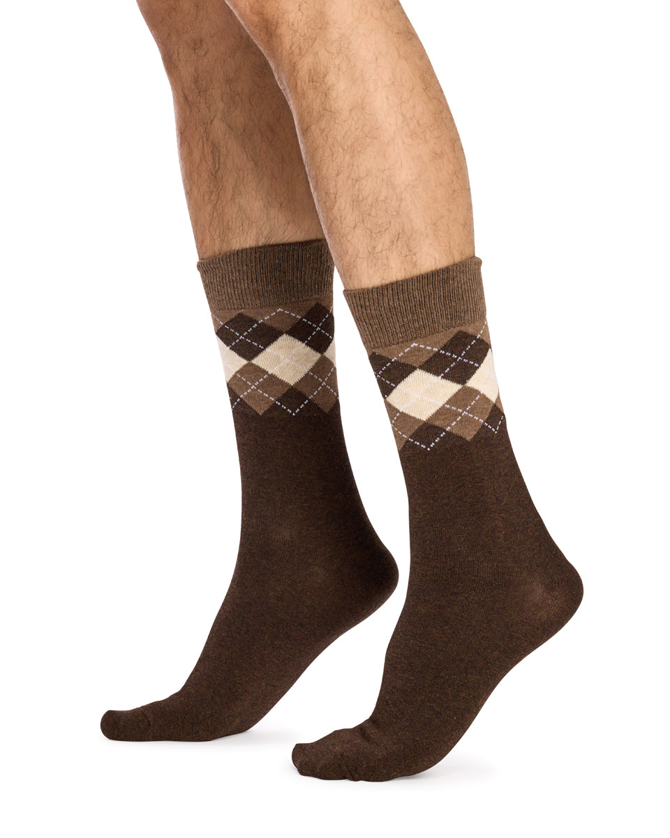 Argyle Crew Socks- 3 Pack