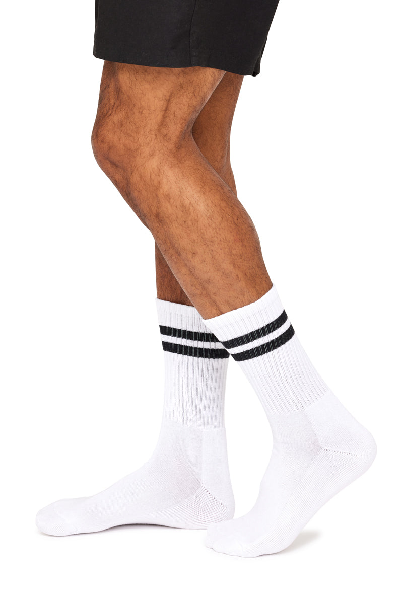 Men's Cotton Rich Crew Sport Style Socks with Cushion Foot- 3 Pack