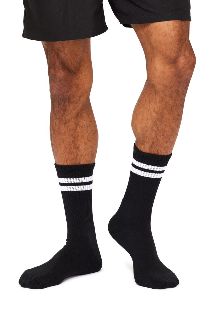 Men's Cotton Rich Crew Sport Style Socks with Cushion Foot- 3 Pack