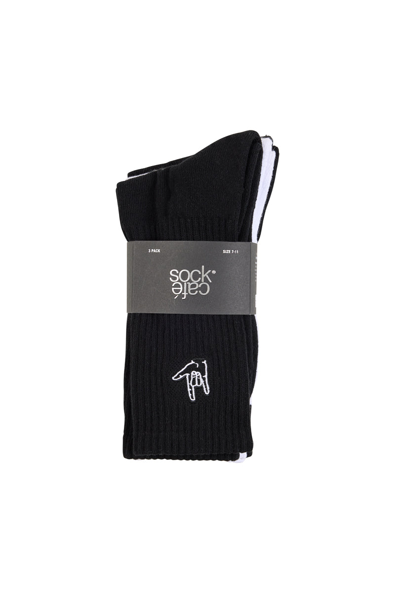 Men's Cotton Rich Crew Sport Style Socks with Cushion Foot- 3 Pack
