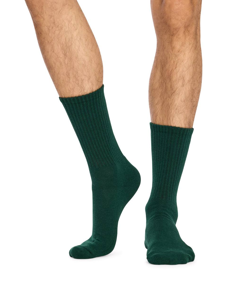 Men's Cotton Rich Crew Sport Style Socks with Cushion Foot- 3 Pack