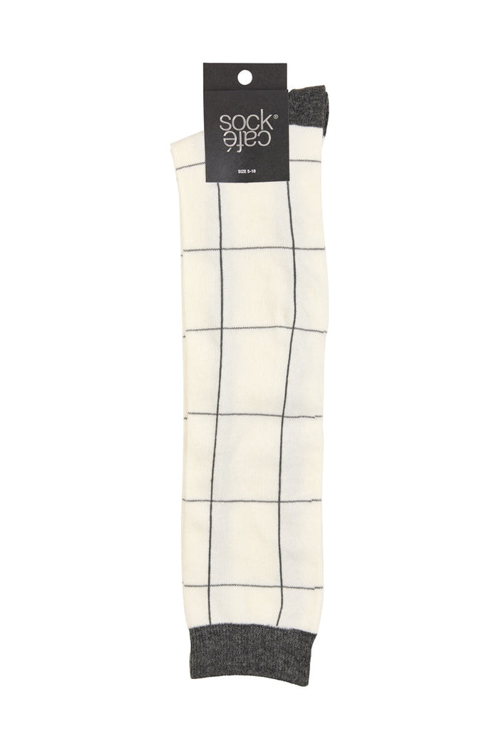 Knee High Socks - Plaid Grid