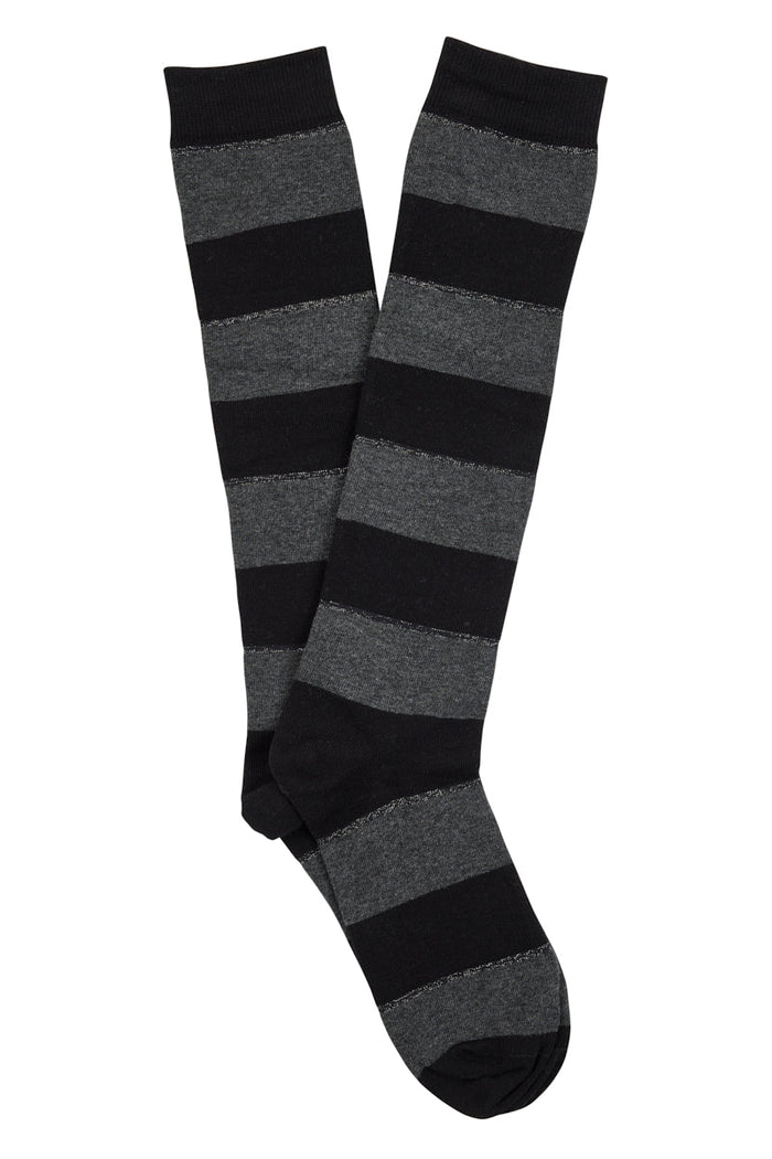 Knee High Socks - Lurex Stripe