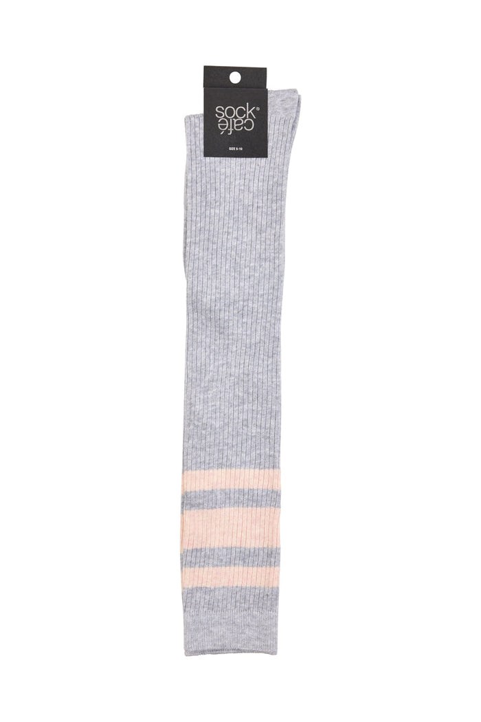 Over the Knee Socks- Preppy - Grey Marle