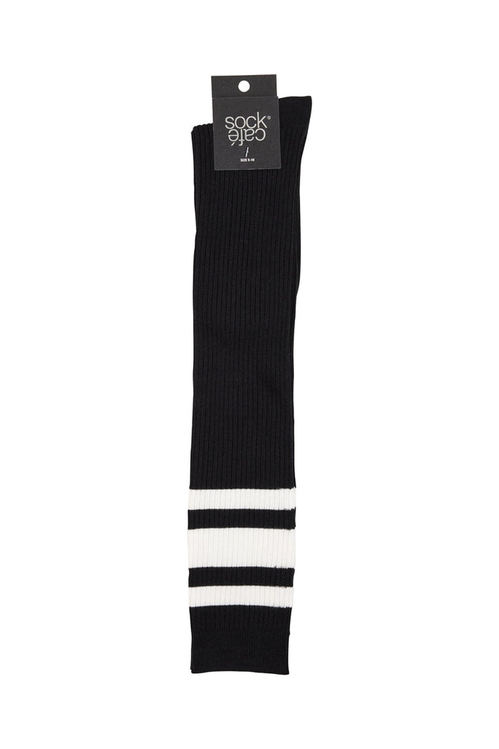 Over the Knee Socks- Preppy - Black