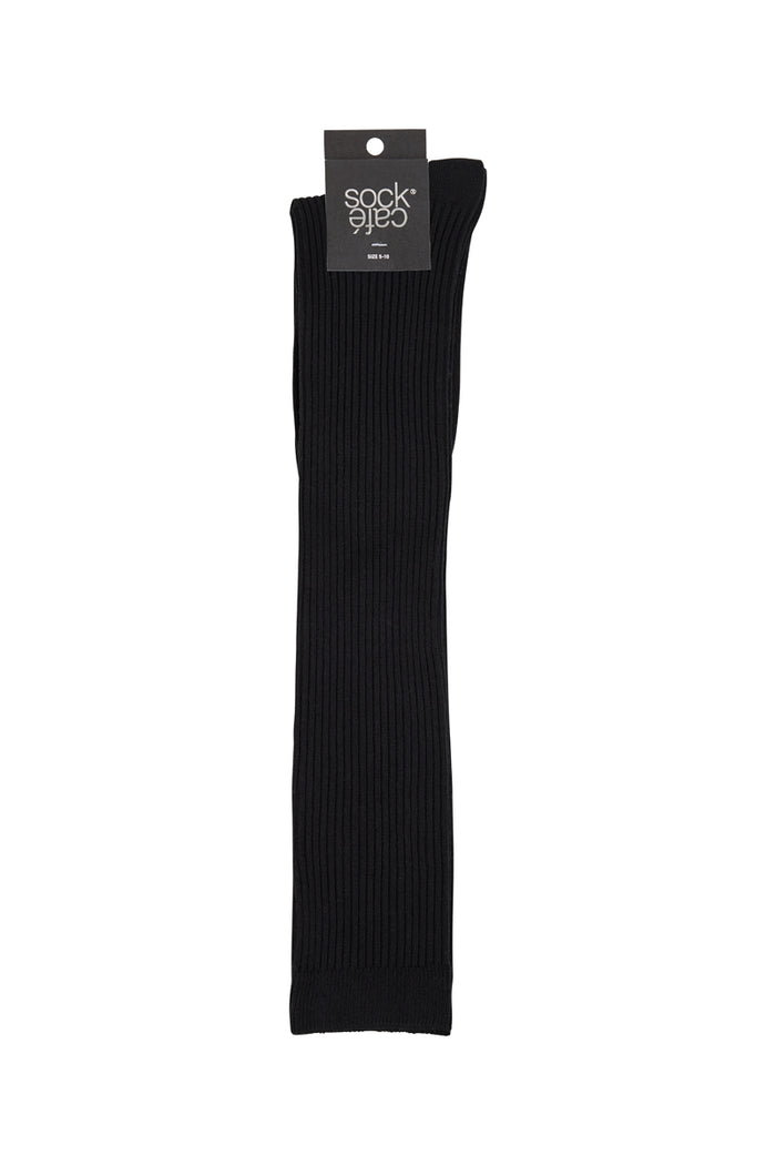 Over the Knee Socks-  Rib- Black