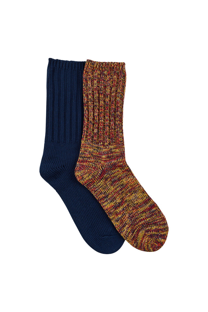 Heritage Rib Socks- 2 Pack - Spicy & Blue