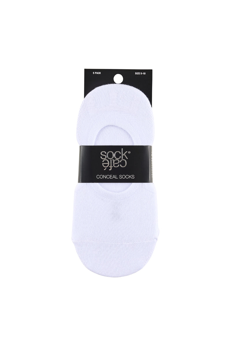Conceal Socks - 5 Pack- White