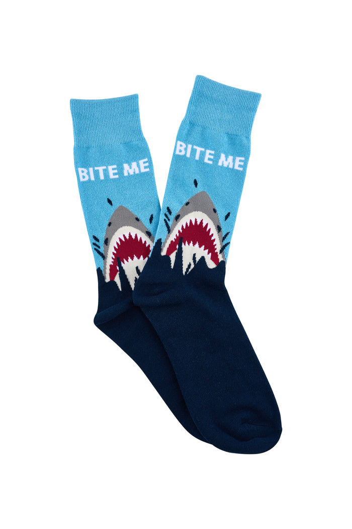 Bite Me Shark Attack Socks
