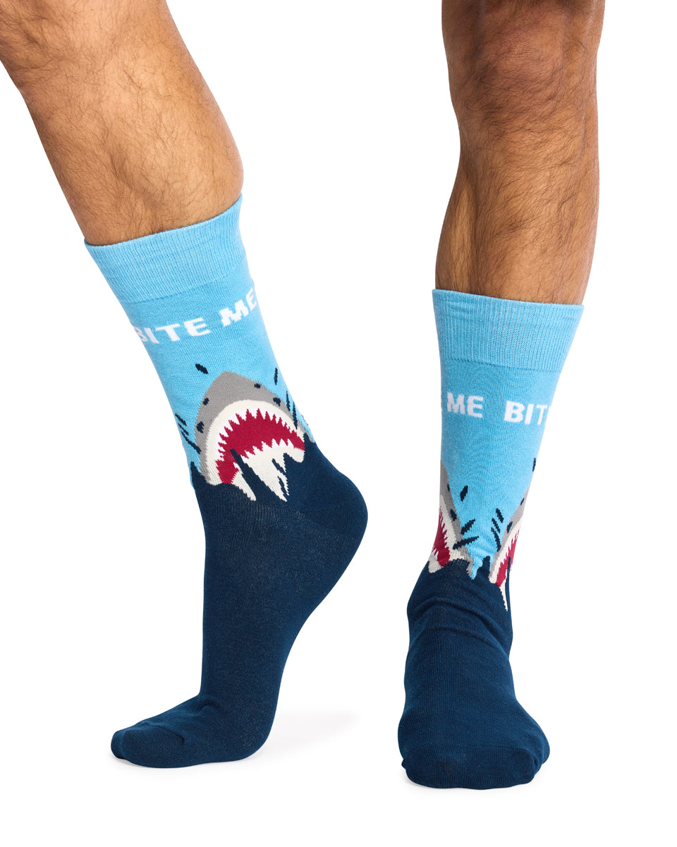 Bite Me Shark Attack Socks