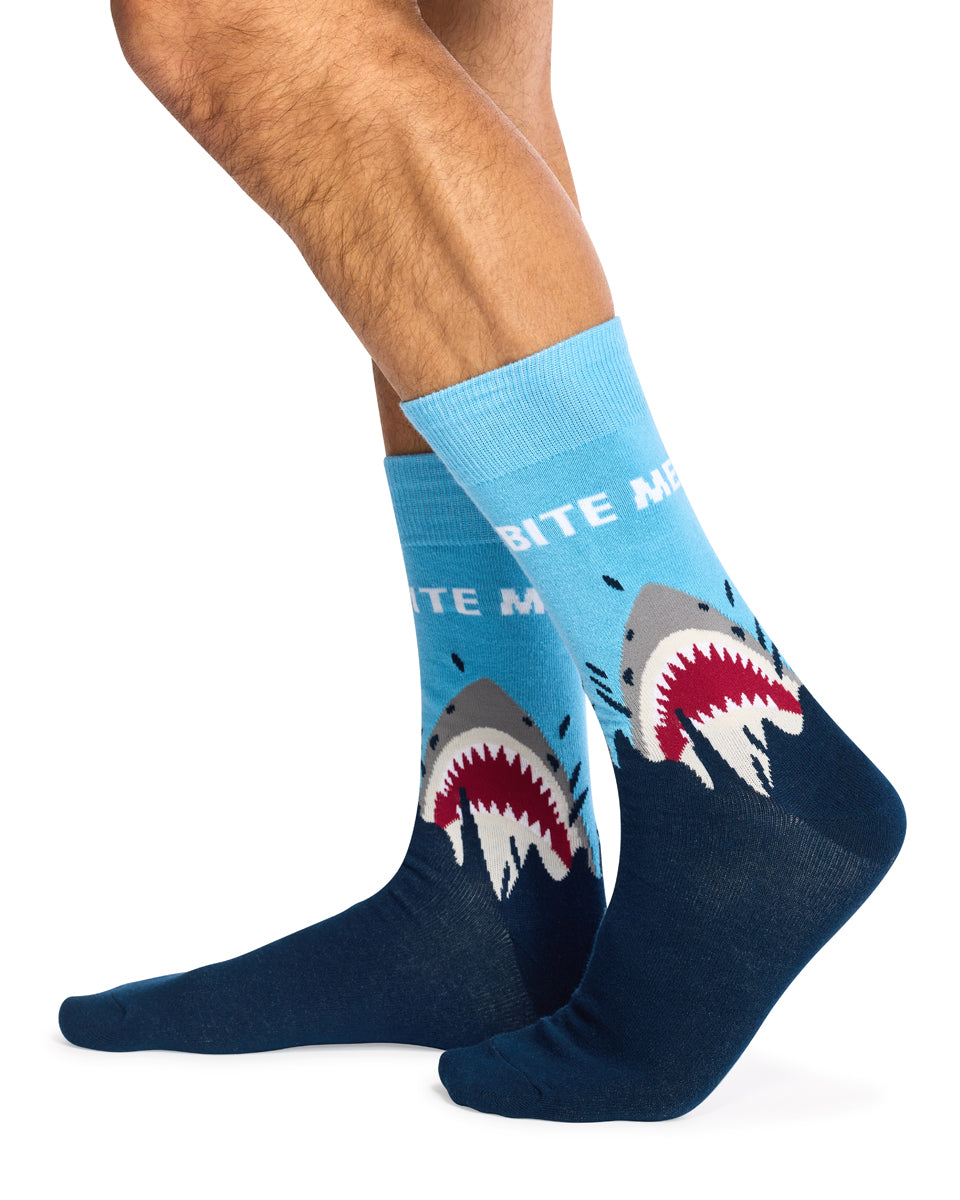 Bite Me Shark Attack Socks